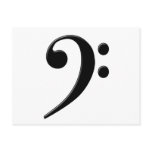 Bass Clef - F Clef Music Symbol Post Cards