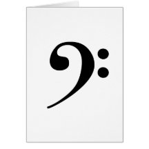 Bass Clef Greeting Card
