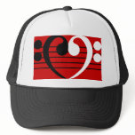 Bass Clef Heart Mesh Hats