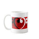 Bass Clef Heart Mug