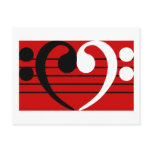 Bass Clef Heart postcards