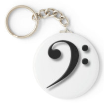 Bass Clef Key Chain