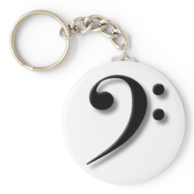 Bass Clef Key Chain by lharlow