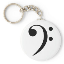 Bass Clef Key Chain