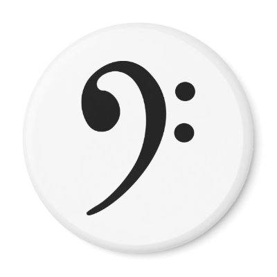 Bass clef magnets by Thinkdifferent