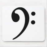 Bass clef mouse pad