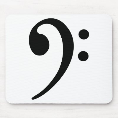 Bass clef mouse pad by Thinkdifferent