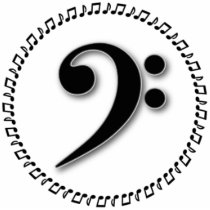 Bass Clef Music Note Design Photo Cutout