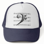 Bass Clef Music Shirts and Clothing Trucker Hats