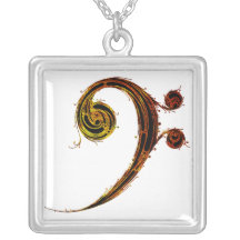 Bass Clef Necklace