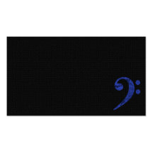 Bass Clef Symbol Blue Musician Business Card