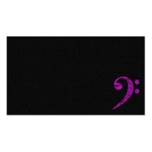 Bass Clef Symbol Purple Musician Business Card