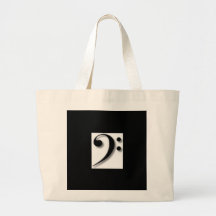 Bass Clef Tote Bag for Music and More
