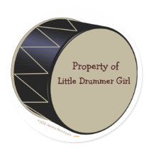 Bass Drum Customisable Sticker Template