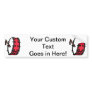 Bass Drum Marching Red with Mallet Clear Head Bumper Sticker