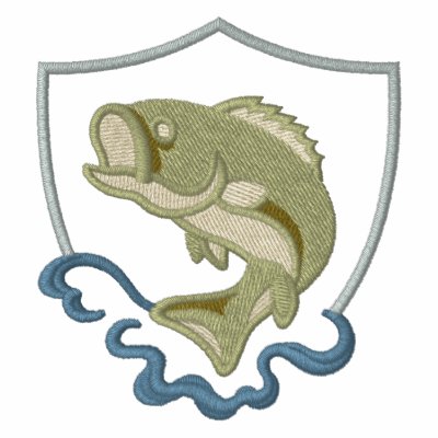 Bass Fish Crest Embroidered Polo Shirt by cowboyannie