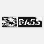 Bass Fishing Black Camo Bumper Sticker