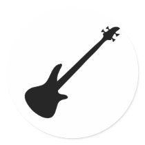 bass guitar bassist stickers