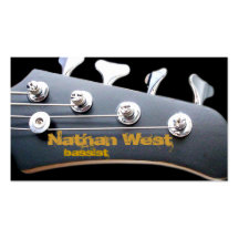 Bass Guitar Headstock With Name Business Card