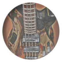 Bass Guitar Party Plates