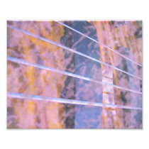 Bass guitar strings pickups grunge tiger eye photographic print