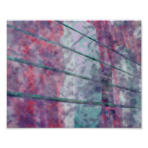 Bass guitar strings pickups pink grunge tiger eye photo print