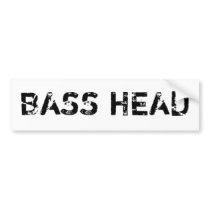 Bass Head bumper sticker