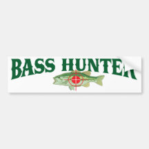 Bass Hunter Bumper Sticker