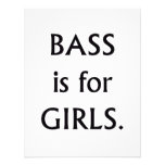 Bass is for girls black text invite