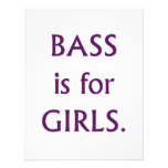 Bass is for girls purple text personalized announcement