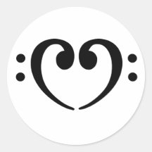 Bass Note heart Sticker