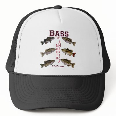 Bass of N.America Trucker Hats by FishTsdotcom