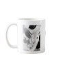 Bass player , bass and hand, negative image coffee mugs