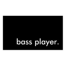 bass player. business card template