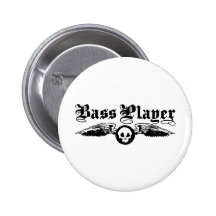 Bass Player Pinback Button