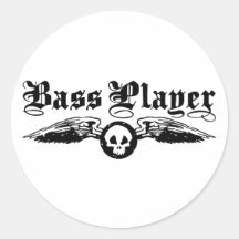 Bass Player Stickers
