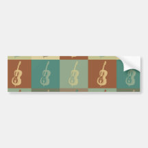 Bass Pop Art Bumper Stickers