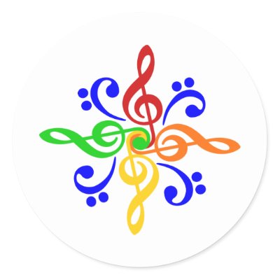 Colourful Treble Clef