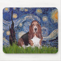 Basset 1 - Starry Night Mouse Pads
