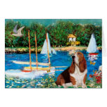 Basset 2 - Sailboats Greeting Cards