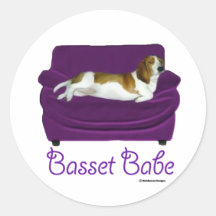 Basset Babe Sticker