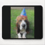 Basset Birthday Painting Mouse Pad