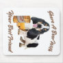 Basset Drinking a beer mousepad