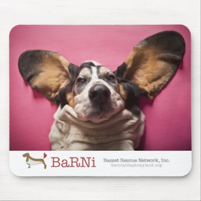 Basset face Mousepad by BassetRescueNetwork
