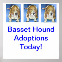 Basset Hound Adoptions Today Poster