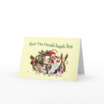 Basset Hound  Bark Herald Angels Sing Greeting Card