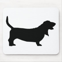 Basset Hound (black) Mousepad