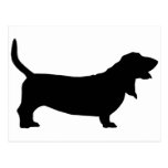 Basset Hound (black) Post Cards