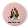 Basset Hound Breast Cancer Button