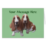 Basset Hound Buddies Greeting Card